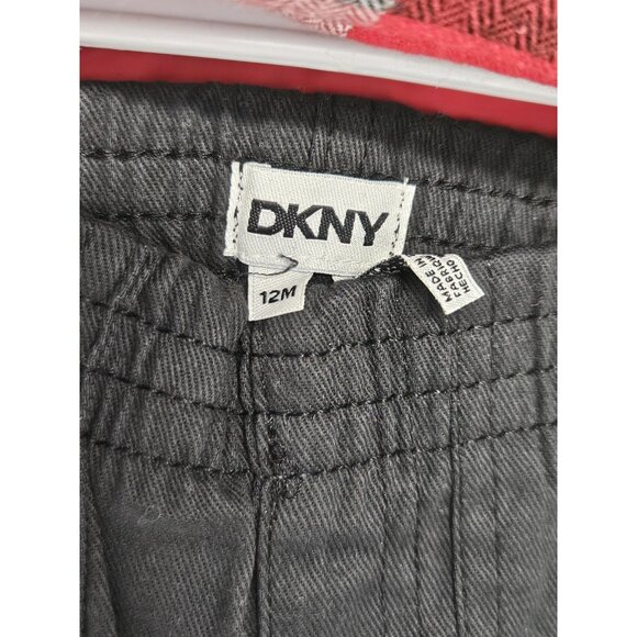 DKNY Size 12M Set Of 3, Red Vest/ Black Pants/ Red Plaid Button Up Long Sleeve - Picture 12 of 12